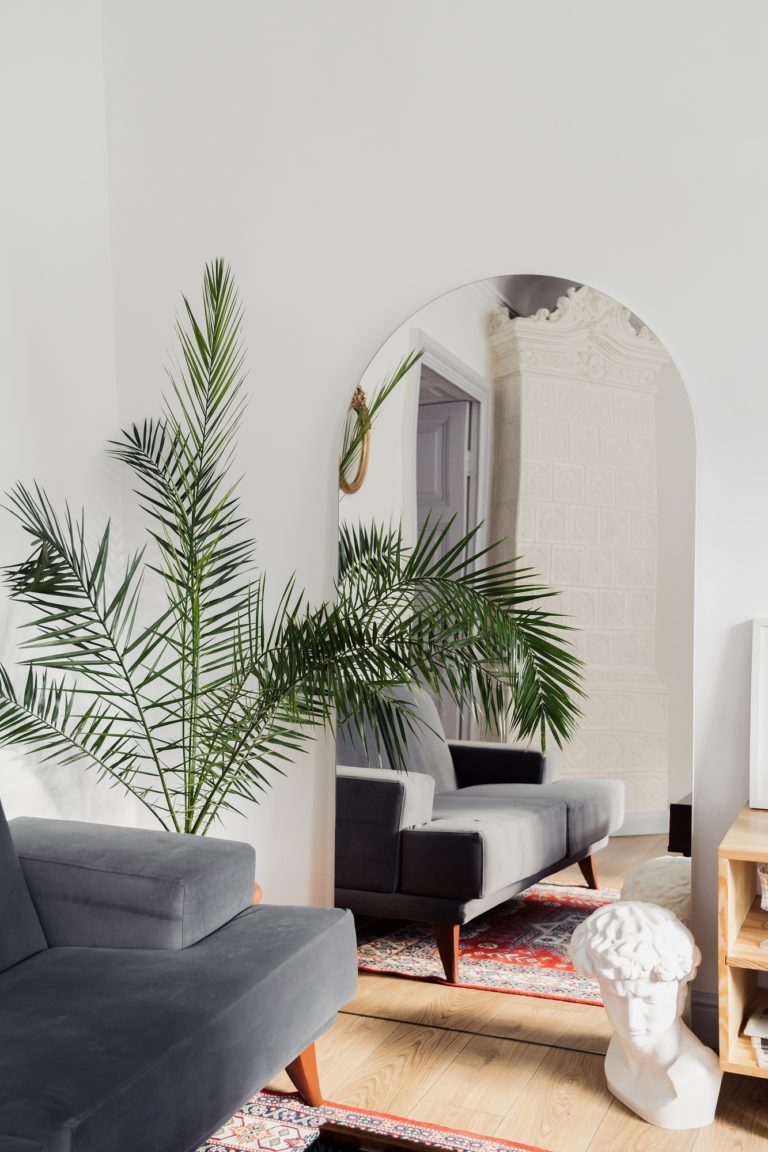 Home decor. Beautiful Living room with furniture
